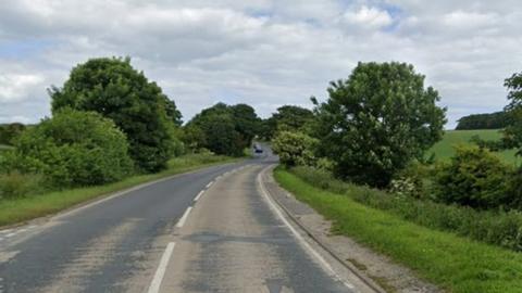 A165 Scarborough Road near the junction with Grindale Lane