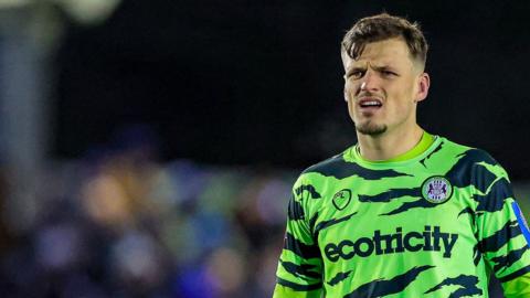 Josh March in action for Forest Green