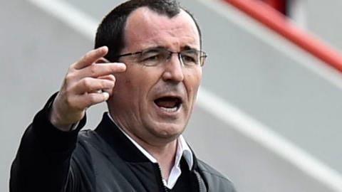 Gary Bowyer shouts to his players