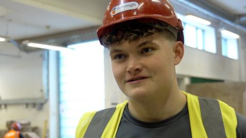 Mitchell Hammond, bricklayer student at Dumfries and Galloway college