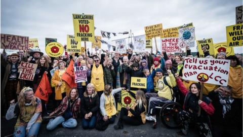 Fracking site, Lancashire