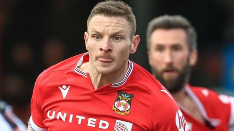 Paul Mullin in action for Wrexham against Grimsby Town