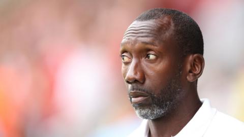 Jimmy Floyd Hasselbaink while in charge of Burton