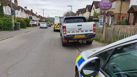 Vehicle stopped in Guildford street