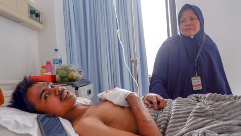 Muhammad Fadli in hospital