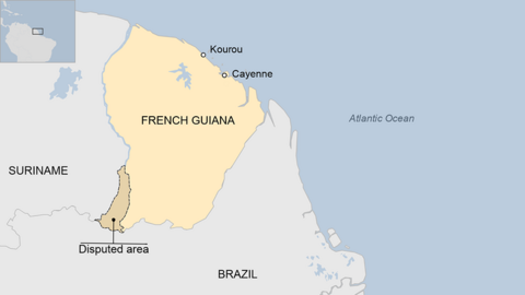 Map of French Guiana