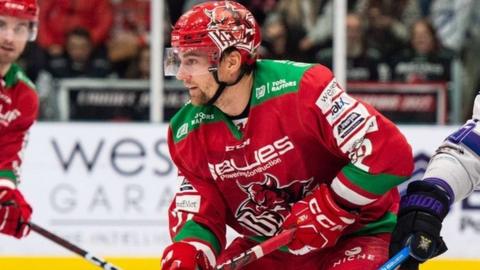 Justin Crandall in action for Cardiff Devils