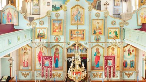 Interior of St Mary Protectress, Ukrainian Orthodox Church