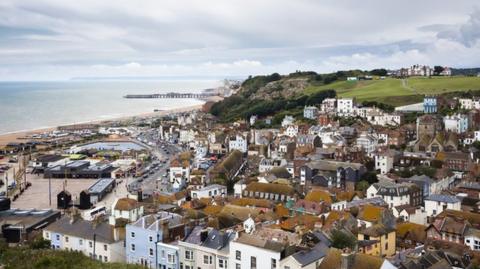 The town of Hastings in East Sussex