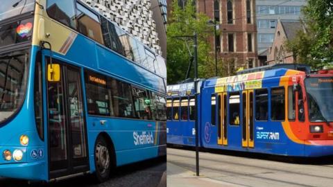 Bus and tram fares in South Yorkshire are to be capped