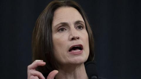 Fiona Hill testifies during the House Permanent Select Committee on Intelligence public hearing on the impeachment inquiry into US President Donald Trump, on Capitol Hill in Washington, DC, 21 November 2019.