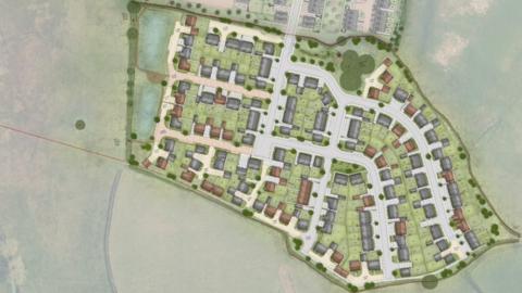 Artist's impression of planned houses