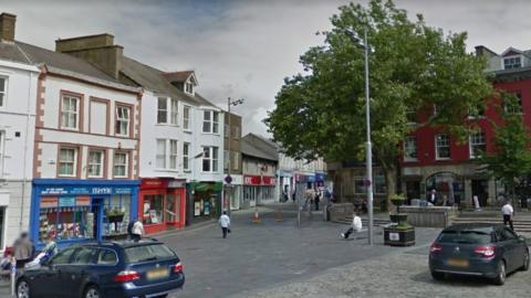 Caernarfon town centre shops