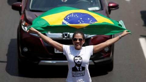A Bolsonaro supporter in Brasilia