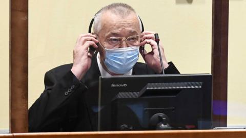 Franko "Frenki" Simatovic, appears in court at the UN International Residual Mechanism for Criminal Tribunals (IRMCT) in The Hague, Netherlands, 30 June 2021,
