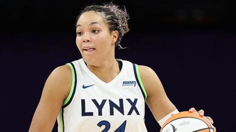 Napheesa Collier playing for the Minnesota Lynx