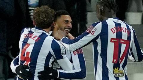 West Brom celebrate scoring