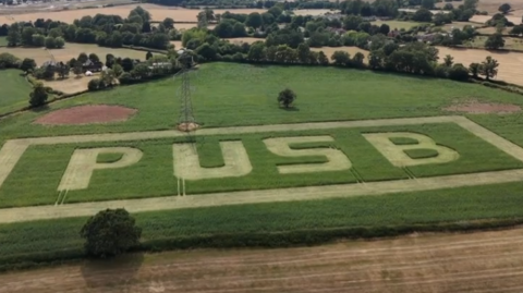 PUSB ploughed into a field