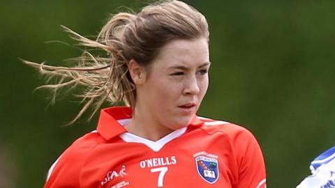 Niamh Henderson helped Clann Eireann retain the Armagh Ladies Football title