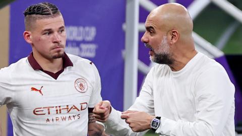 Kalvin Phillips and Pep Guardiola