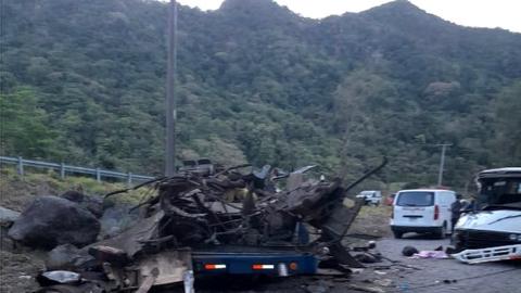 Bus wreckage, Gualaca, Panama, 15 Feb 23