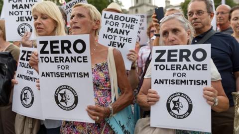 Protest against anti-Semitism in Labour