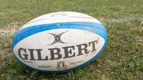 A rugby ball