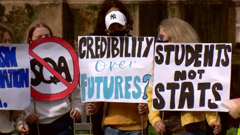 Pupils protest