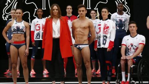 Team GB athletes in their Rio 2016 kit