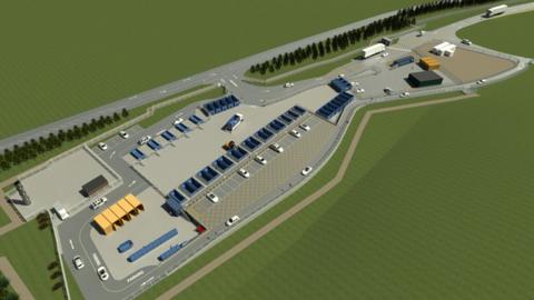 An impression of how Foxhall Recycling Centre will look on completion of the £7.8 million redevelopment