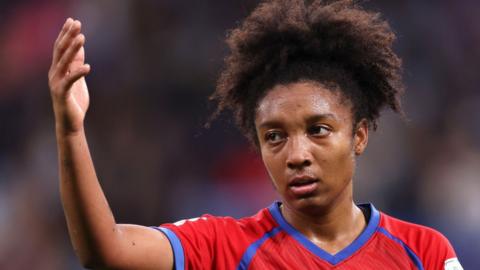 Marta Cox playing for Panama at the 2023 Women's World Cup
