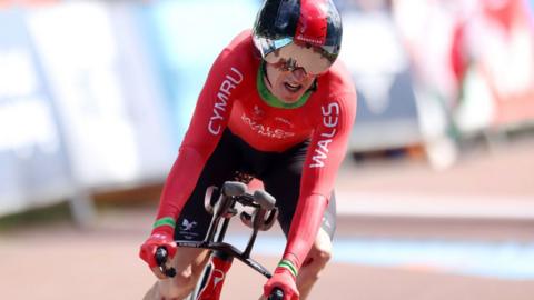 Geraint Thomas finished 28.49 seconds behind winner Rohan Dennis