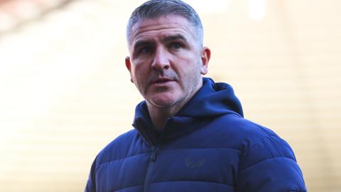 Ryan Lowe arrives at Stadium of Light