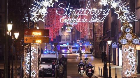 Strasbourg shooting scene