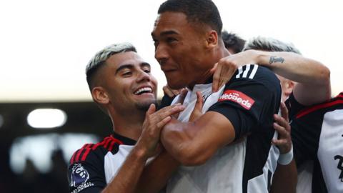 Carlos Vinicius celebrates scoring the winner