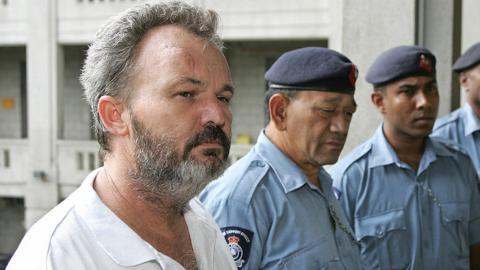 Peter Foster, pictured in Fiji in 2006, is facing claims of fraud in Australia