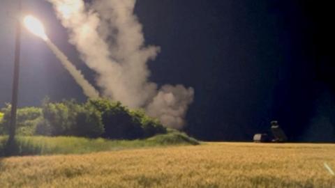 A Himars multiple rocket system fires on Russian positions in Ukraine. File photo