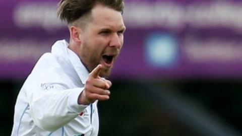 In-form Matt Critchley followed up his first day century for Derbyshire by taking three Worcestershire wickets