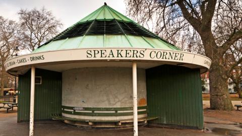 Speakers Corner in Hyde Park, London