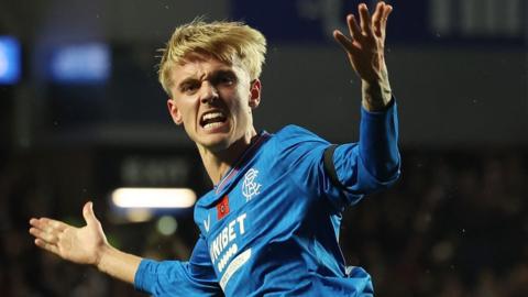 Rangers' Ross McCausland celebrates