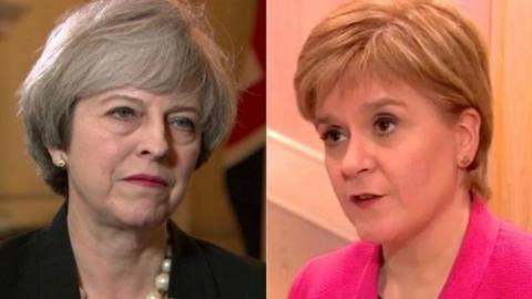 Theresa May and Nicola Sturgeon