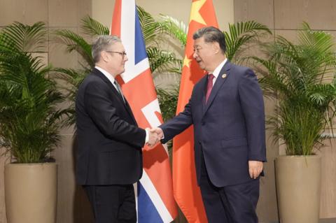 Keir Starmer and Xi Jinping