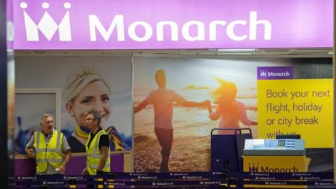 Monarch check-in desk