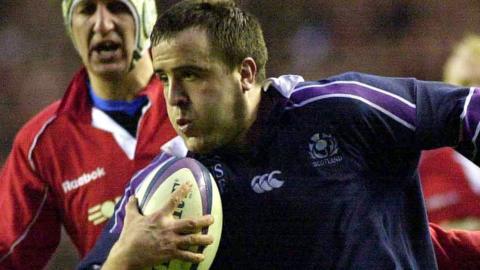 Tom Smith in action for Scotland