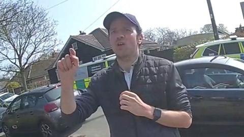 A still of Luke D'Wit captured on police body worn video