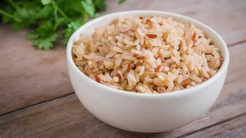 Brown rice in a bowl