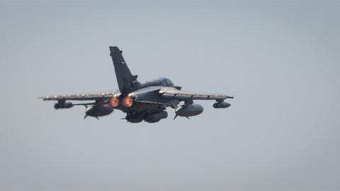 A RAF Tornado in flight