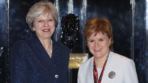 Theresa May and Nicola Sturgeon