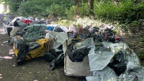 Cannabis fly-tip in Huddersfield