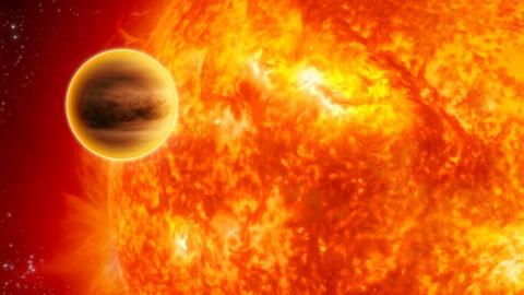 An artist’s impression an extrasolar planet similar to WASP-13b